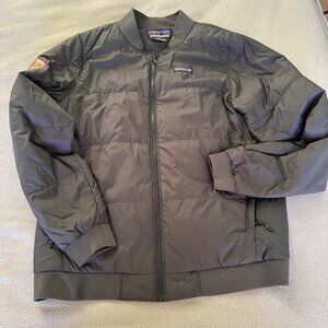 Patagonia Jacket Womens Large Zemer Bomber Jacket 27881 Leather Patch Mid Weight